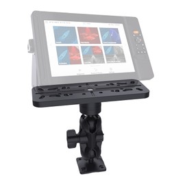 Fish Finder Mount Base, 360° Adjustable Rotating Fishfinder Holder, 1.5'' Ball 3.5'' Short Arm Mounting Bracket for Boat, Kayak, Canoe, Compatible with Garmin, Lowrance, Humminbird,Raymarine.