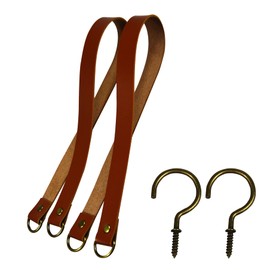 PU Leather Curtain Tiebacks for Drapes Curtain Holdbacks Curtain Ring Clips Vintage Style Curtain Tie Backs Curtain Buckle for Home Decorations (2, Dark Brown)
