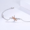 Aututer blue bracelet (A01-White gold-Cross Hummingbird, Hummingbird)