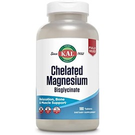 Kal Chelated Magnesium Bisglycinate Supplement for Relaxation
