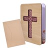 ORIGACH Large Wooden Christians Church Greeting Card with Envelope, Wooden