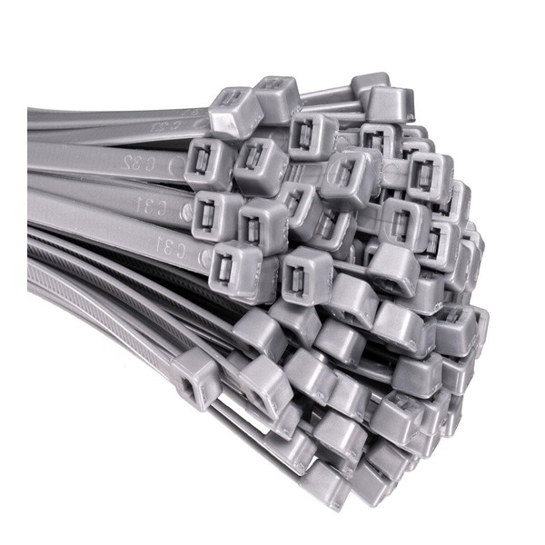 HORZEFIX Cable Ties Pack of 100 Grey Long Stable UV