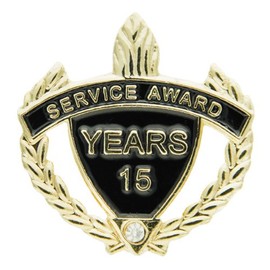 15 Year Service Lapel Pin with Stone - Pack of 10