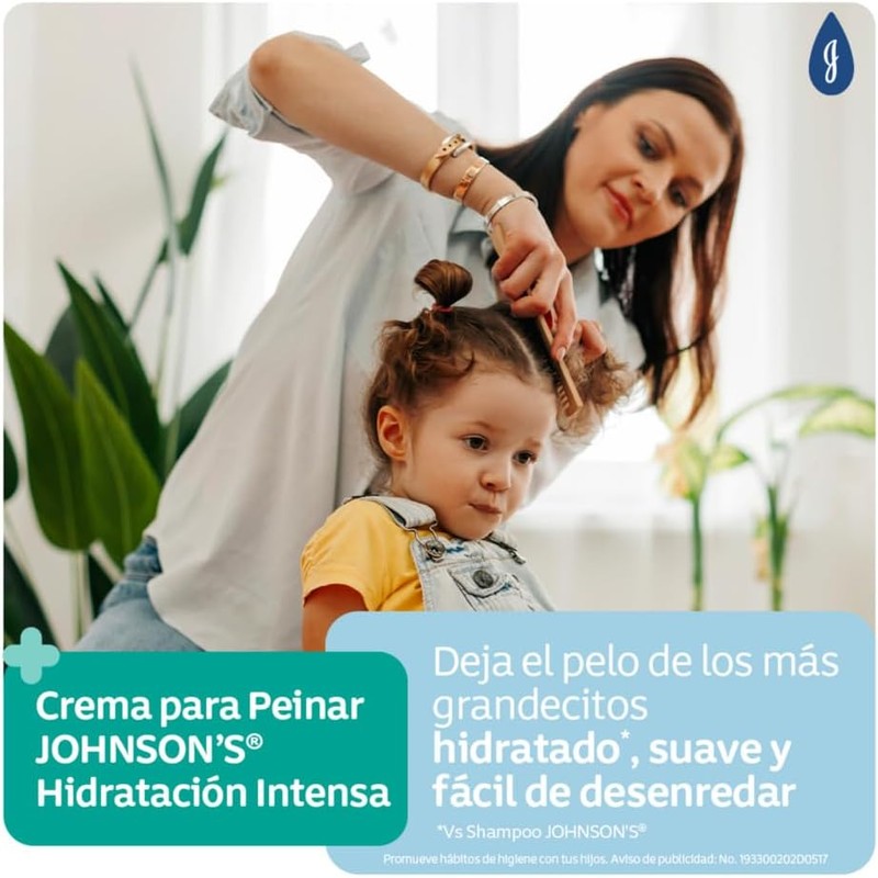 JOHNSONS Crema para Peinar Hidratación Intensa Infantil 200 ml