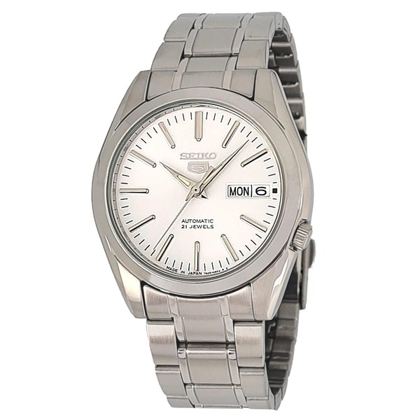 Seiko 5 SNKL41J1 Reverse Import Model Men's Watch, white, Bracelet Type