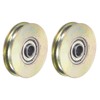 sourcing map Sliding Door Roller U Groove 6.4mm Shaft Hole