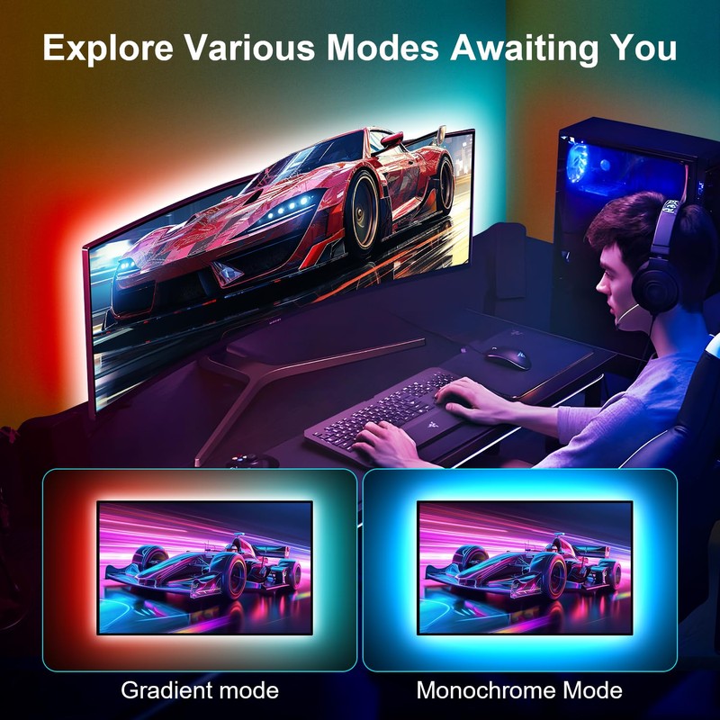 Nexillumi LED Lights for TV, 13.2ft TV LED Backlight for