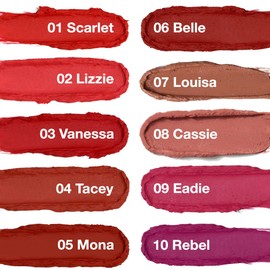 PHOERA 24 HRS Non Transfer Matte Lippenstift,Kein Körniges Gefühl Lipstick mit Langanhaltend Feuchtigkeitsspendende und Wasserdicht (06 Belle)