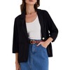Allegra K Women's Linen Blazer 2025 Summer Lightweight 3/4 Sleeves