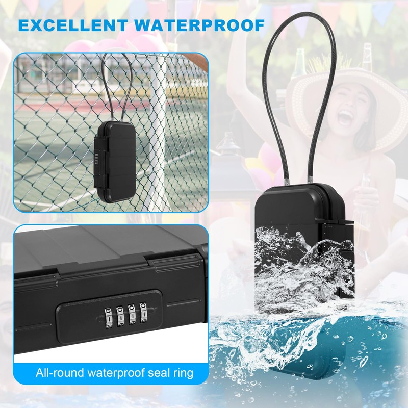 Portable Anti Theft Safe Box 4 Digit Combination Security Case