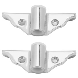 2Pcs Boat Rowlock Socket 1/2in Hole 316 Cast Stainless Steel Mirror Polish Finish Edge Mount for Marine Use