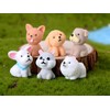 Halloluck 12 Pcs Cute Miniature Dog Figure Animal Dog Characters