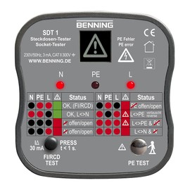 Benning Socket Tester SDT 1 with finger contact, 020053