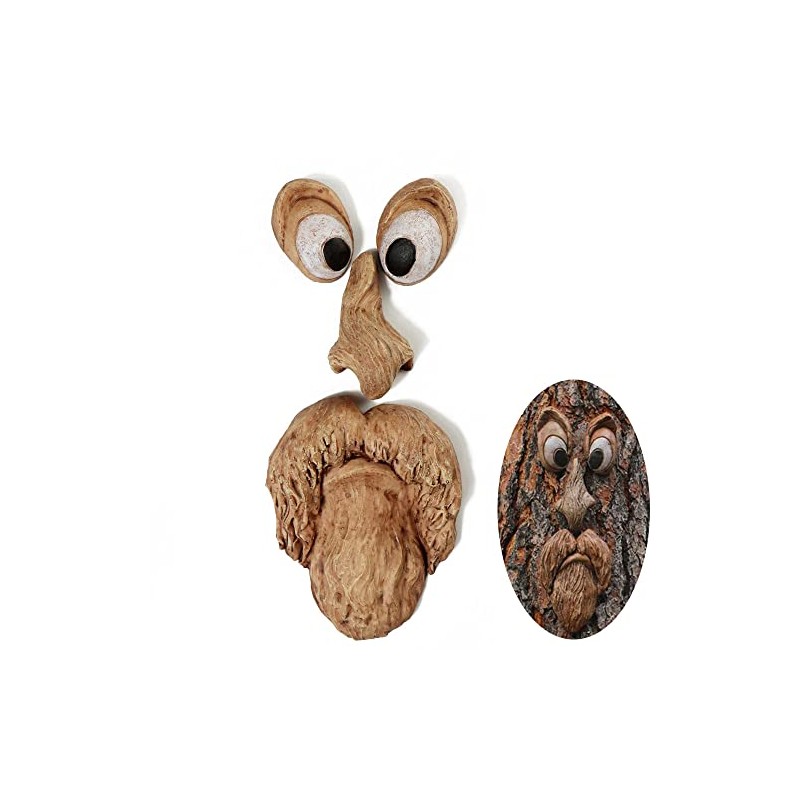 Romeeton Tree Hugger Resin Old Man Bark Ghost Face Funny