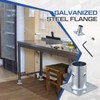 Blulu 8 Pack Galvanized Steel Flange Oblong Base for 1-5/8