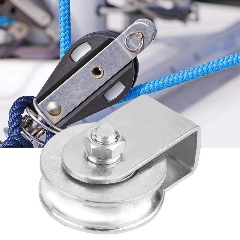 Single Pulley Block 300Kg/660lbs Loading Swivel Pulley Roller Crane Swivel