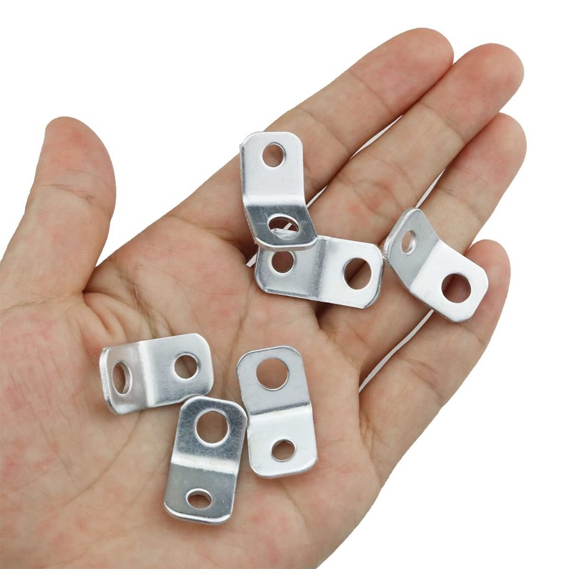 ITROLLE 20PCS 135 Degree Corner Brackets Zinc Electro-Plate Finish Iron