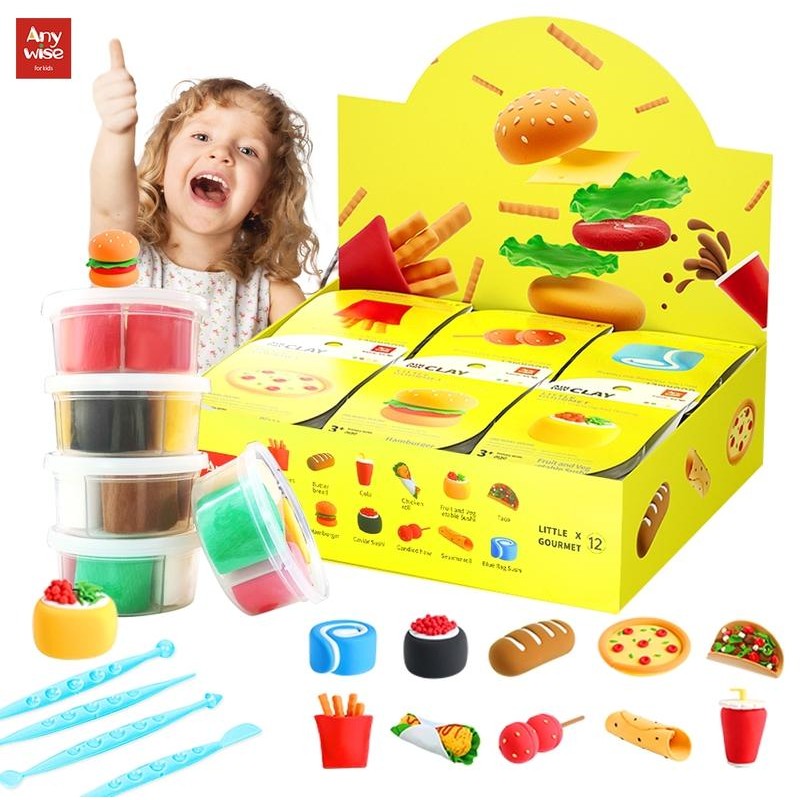 Anywise Air DIY Clay, Air Dry Clay 12 Boxes, Soft