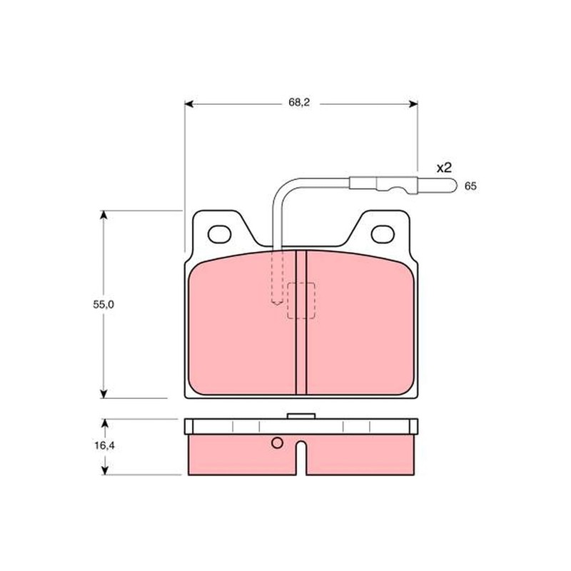 TRW GDB156 Brake Pad Set, Disc Brake - (4-Piece)