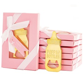 20 PCS Bottle Openers, JSIXASO Pink Gift Box Baby Bottle Opener for Baby Shower Party Favors, Birthday Party, Wedding Favors Gifts and Souvenirs