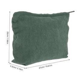 Sosoport Cute Corduroy Makeup Bag for Women Portable Toiletry Pouch Stylish Travel Cosmetic Organizer Elegant Multiuse Bag for Cosmetics Jewelry and Essentials Deep