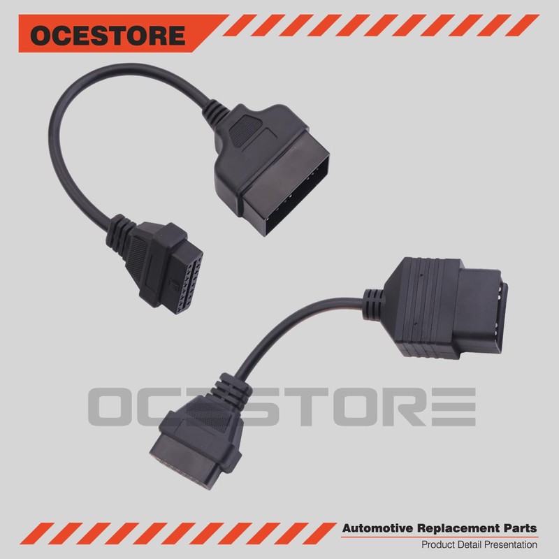 OCESTORE 2pcs OBD1 to OBD2 Diagnostic Tool Adapter Connector Cable