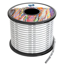 12awg Silicone Electrical Wire Cable 30ft White 12 Gauge Hookup Wires kit Stranded Tinned Copper Wire Flexible and Soft High Temperature Resistance