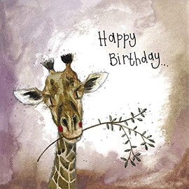 ALEX CLARK Happy Birthday Giraffe Card