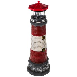 DOITOOL Solar Light Glowing Decor Garden Lighthouse Figurine Glowing Lighthouse Statue Outdoor Lighthouse Ornament Garden Decors Garden Adornment Lawn Glowing Statue
