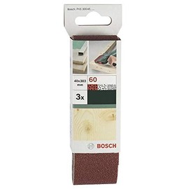 Bosch G60 DIY 2609256182 Sanding Belt 40 x 303 mm Wood Unperforated Taut Set of 3