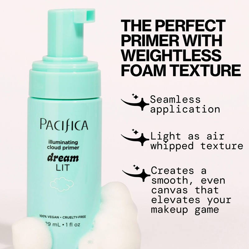 Pacifica Dreamlit Illuminating Foaming Primer with Vitamin C & Hyaluronic