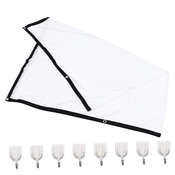 Mipcase 1Pc Portable Projector Screen Lightweight Cloth for Home Theater