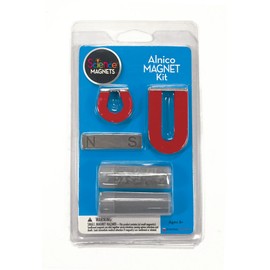 Dowling Magnets Alnico Magnet Science Kit 731009 Magnets for Kids Including 2 Horseshoe Magnets, 1 Bar Magnet, Iron Filings and Iron Shapes for Fun Science Experiments Ages 8+