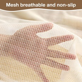 120 x 200 cm Non Slip Rug Underlay – Washable Carpet Gripper Pad for Hard Floors & Laminate – Reusable Anti Skid Mat for Floor Protection (White)