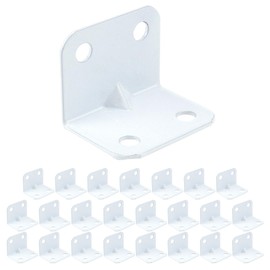 L Bracket White Karcy Angle Bracket Corner Braces 1x1.2(LxW) Stainless Steel Pack of 24
