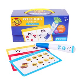 Educational Insights Hot Dots Alphabet Set with 72 Activities, Learn to Read Preschool Set with Interactive Pen, Ages 3+, Medium, Includes 36 Double-sided Cards and Pen