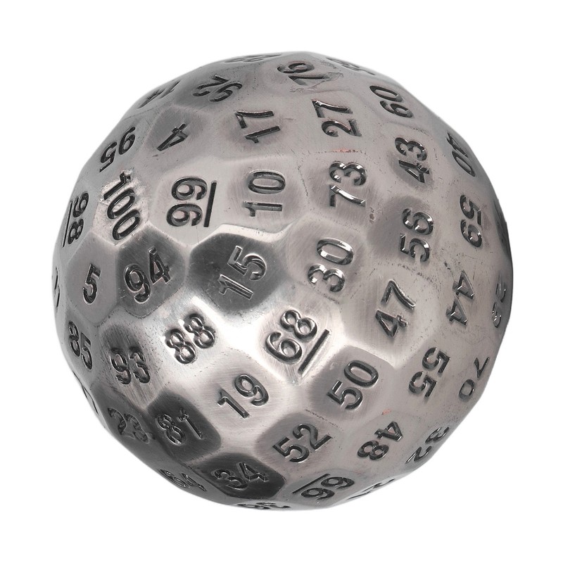 Polyhedral Metal Dice Exquisite Heavy 100 Sided Role Playing Dice