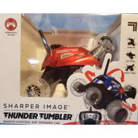 SHARPER IMAGE Red Thunder Tumbler 360 Spins, Wheelies Toy RC Car NEW