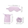 Mikinona Faux Silk Sleep Mask Set with Adjustable Strap Blackout