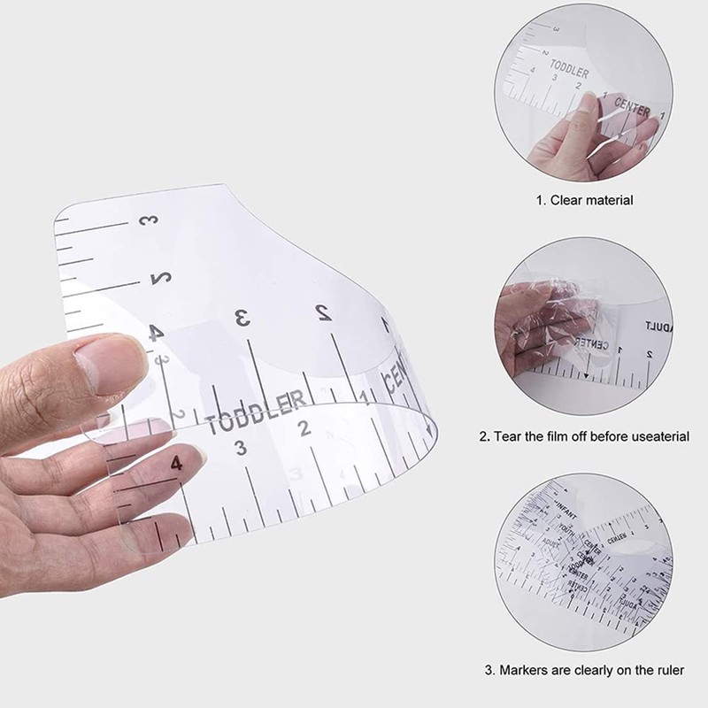 YiyuanHe 5PCS T-Shirt Alignment Rulers, Center Design Guide Tool for