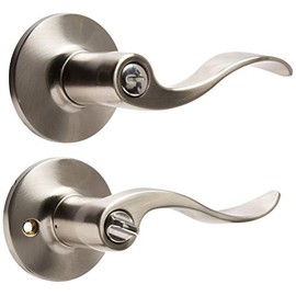 Safe Lock by Kwikset Layton Lever Privacy Lock Satin Nickel