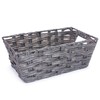 EHC Multipurpose Small Woven Storage Hamper Basket, Grey, Ideal For