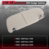 ZONFANT Grey Left Driver Side Sun Visor without Sunroof Compatible