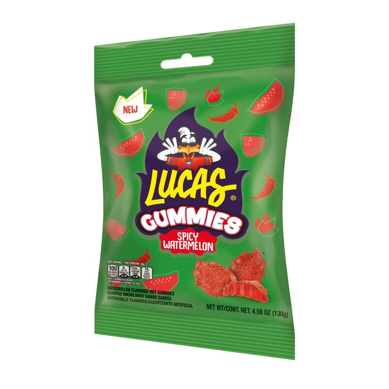 Lucas Spicy Gummies Watermelon Flavored 12 pack, 55OZ