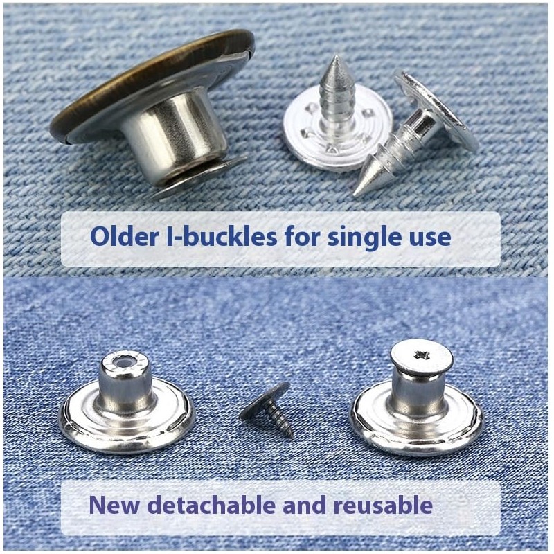 20 Piece Set of Jeans with Metal Buttons That can