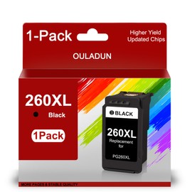 OULADUN PG-260XL Black Ink Cartridge Replacement for Canon 260 260XL Ink Cartridge Work for Pixma TR7020 TR7022 TS5300 TS5320 Printer (1 Pack)