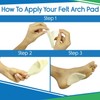 VIVEsole Arch Support Pads (12 Pack) Adhesive Felt Foot Insert