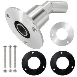 Infreecs Thru Hull Exhaust Skin, 24mm Diesel Heater Exhaust Tube Pipe Socket Hardware, 316 Stainless Steel Thru Hull Exhaust Fittings for RV Diesel Parking Heaters Car Truck Boat