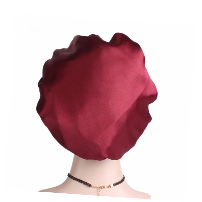 Beavorty 2 Pack Soft Elastic Sleep Cap Hair Protection Hat