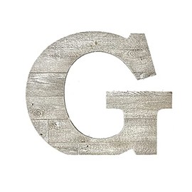 Distressed Rustic Barn Wood Letter | Alphabet Wall Décor Monogram Letter | Alphabet Letters | Wall Letters | White Wash | Letter G